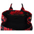 PRADA Canapa Tote Bag Black Red Canvas Leaves Print PRADA Handbags