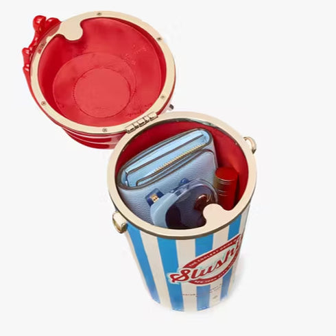 Kate Spade 3D Slushy Crossbody Bag Off White & Blue Leather Purse KK977