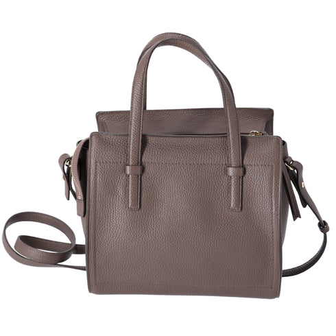 Salvatore Ferragamo Amy Handbag Gray Beige Leather Small Crossbody Salvatore Ferragamo Handbags