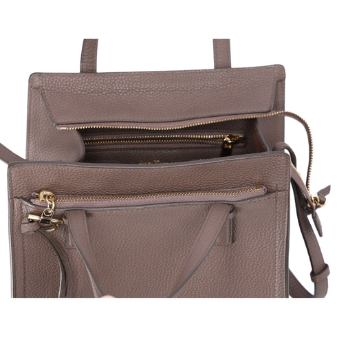 Salvatore Ferragamo Amy Handbag Gray Beige Leather Small Crossbody Salvatore Ferragamo Handbags