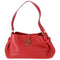 Salvatore Ferragamo Gancini One Shoulder Strap Hobo Pebbled Leather Red Salvatore Ferragamo Handbags