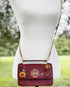 Tory Burch Britten Embellished Mini Top Handle Bag Crossbody Blood Red Floral Tory Burch Handbags & Purses