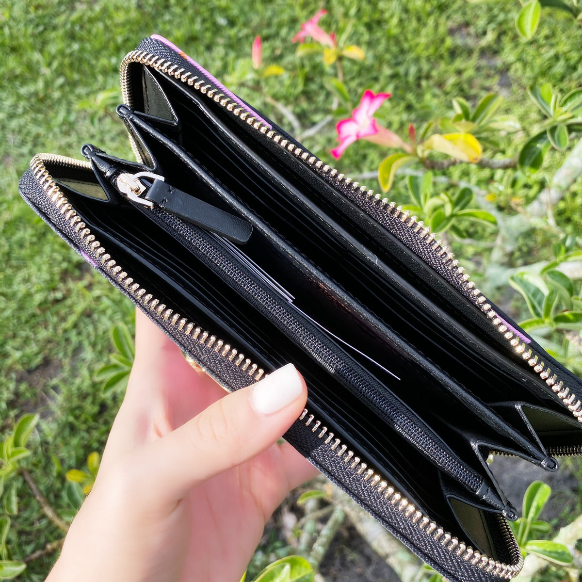 Zip-Around Long Wallet - Black