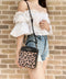 Kate Spade Daisy Vanity Crossbody Graphic Leopard Leather Top Handle Case Black