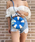 Kate Spade Splash Pool Float Crossbody Blue Multi Novelty