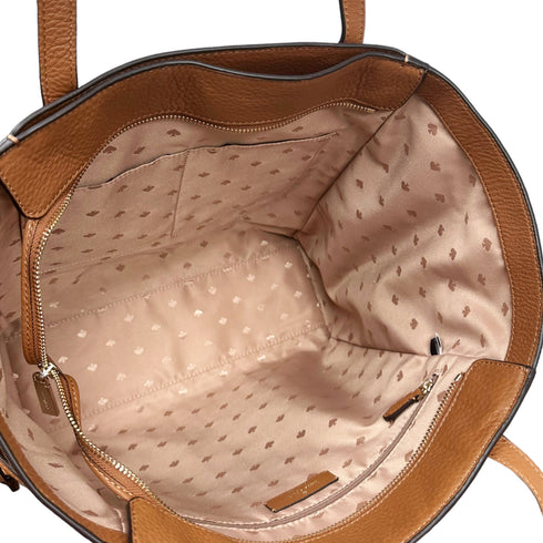 Kate Spade Marti Leather Large Top Zip Tote Warm Gingerbread Brown