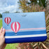 Kate Spade Up up And Away Hot Air Balloon Large Zip Pouch Blue Multi Leather kate spade Pouches & Accessories