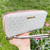 Michael Kors Jet Set Large Continental Wallet Wristlet MK Vanila Pink Blush Michael Kors Wallets