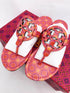 Tory Burch Miller Sandals Flip Flop Orange Coral Pink 7 7.5 8 8.5 10 - Gaby's Bags