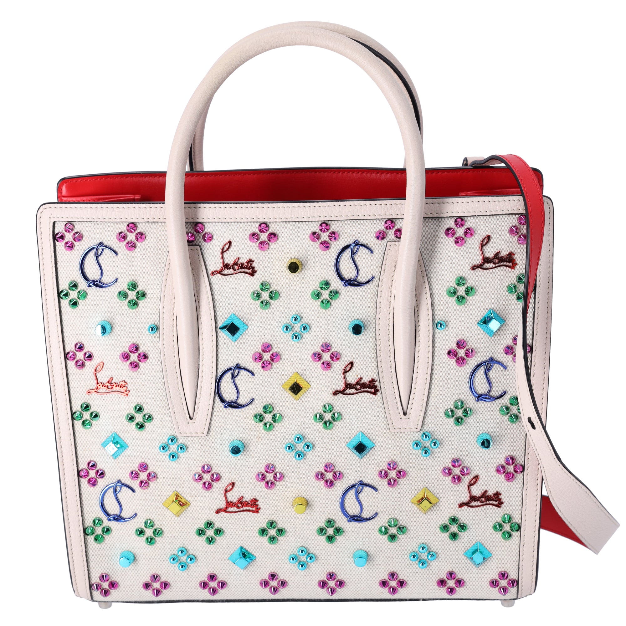 Christian Louboutin Loubinthesky Medium Paloma Satchel Canvas 