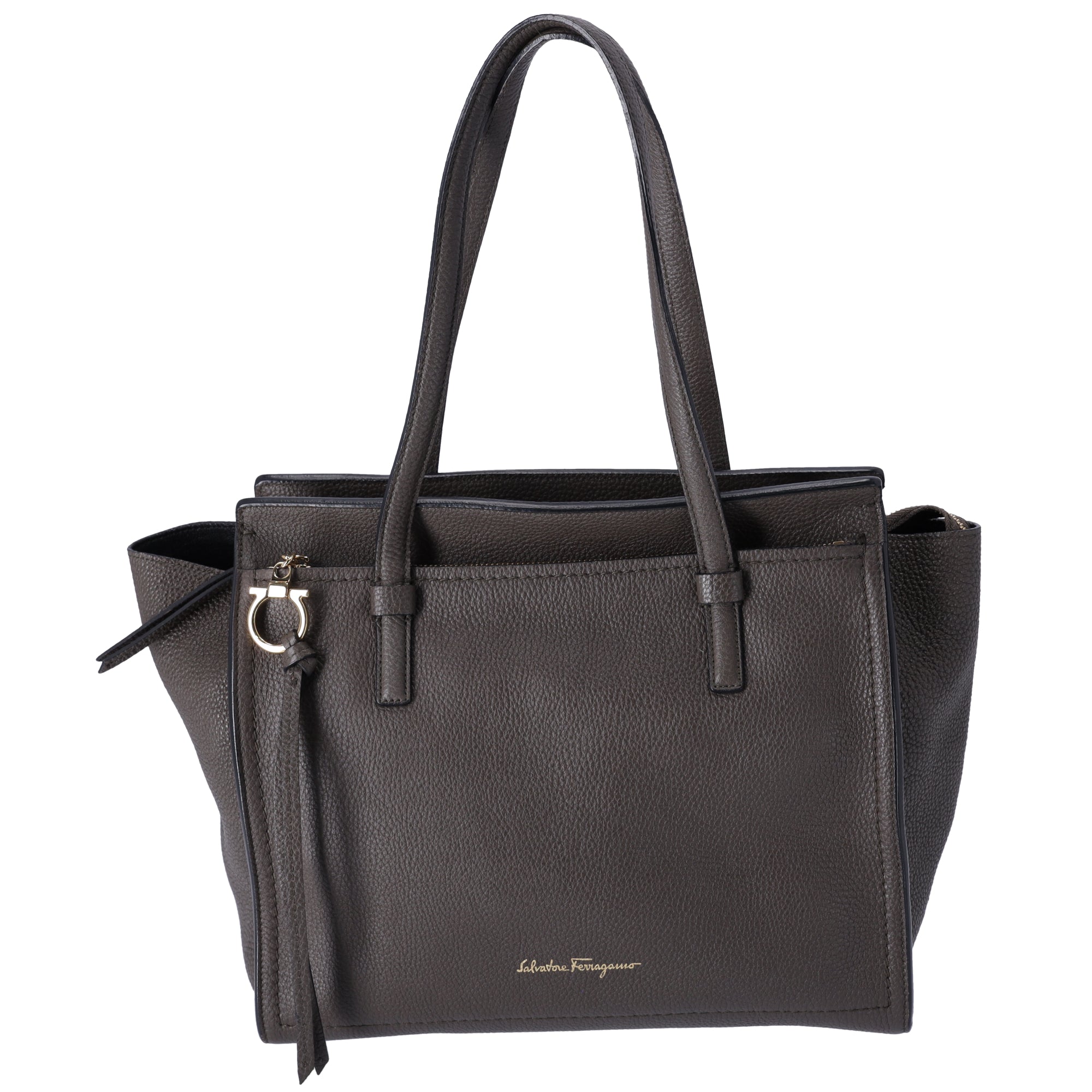 【Salvatore Ferragamo】エイミー ハンドバッグ Salvatore Ferragamo Amy Medium Top Zip Shoulder Tote Bag Leather