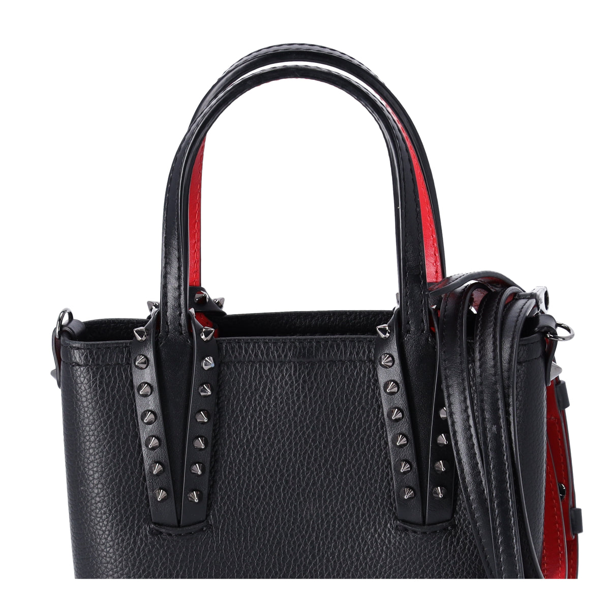 Christian Louboutin Cabata NS Mini Tote Crossbody Bag Black Leather ...