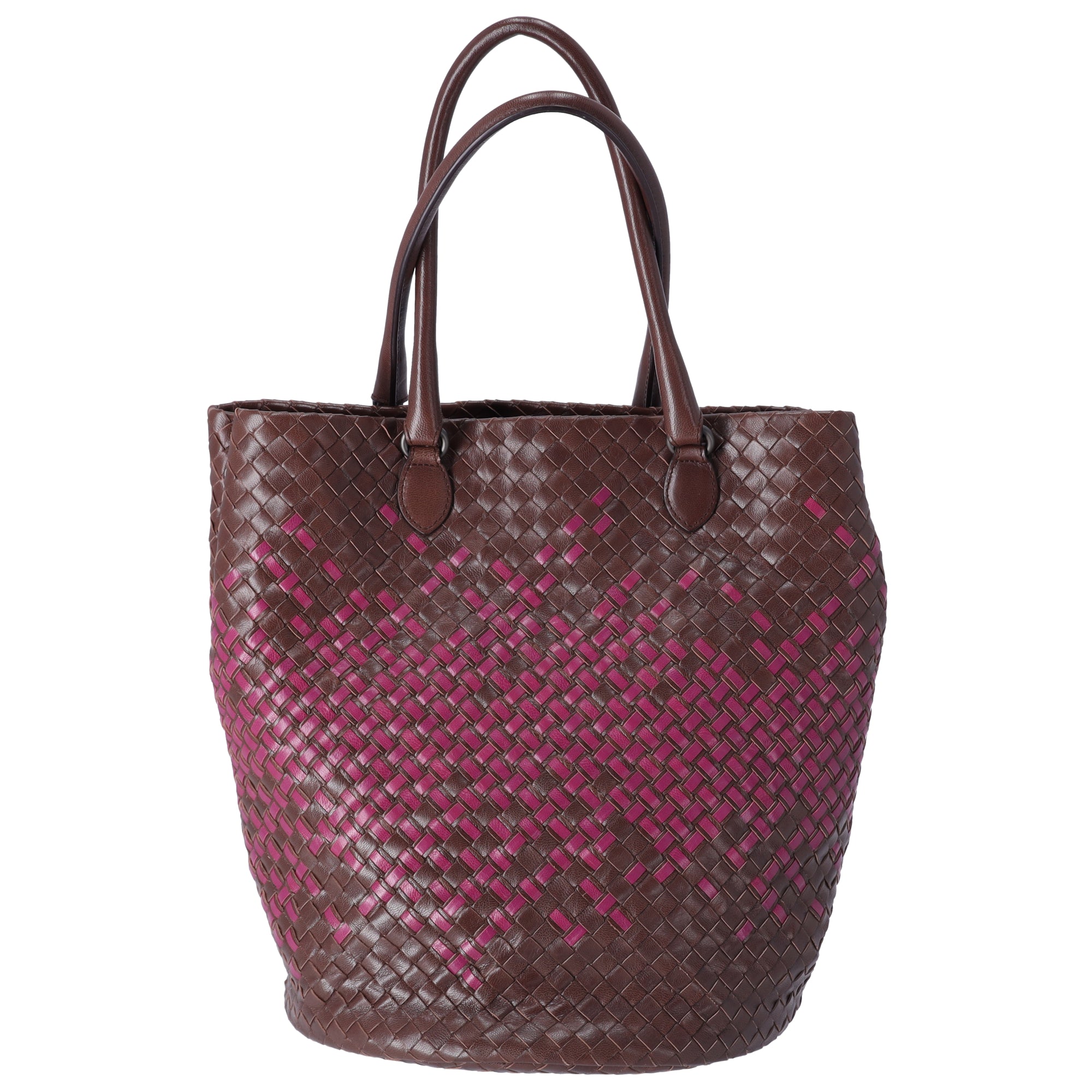 BOTTEGA VENETA Intrecciato Tote Bag 226344 Dark Brown Purple