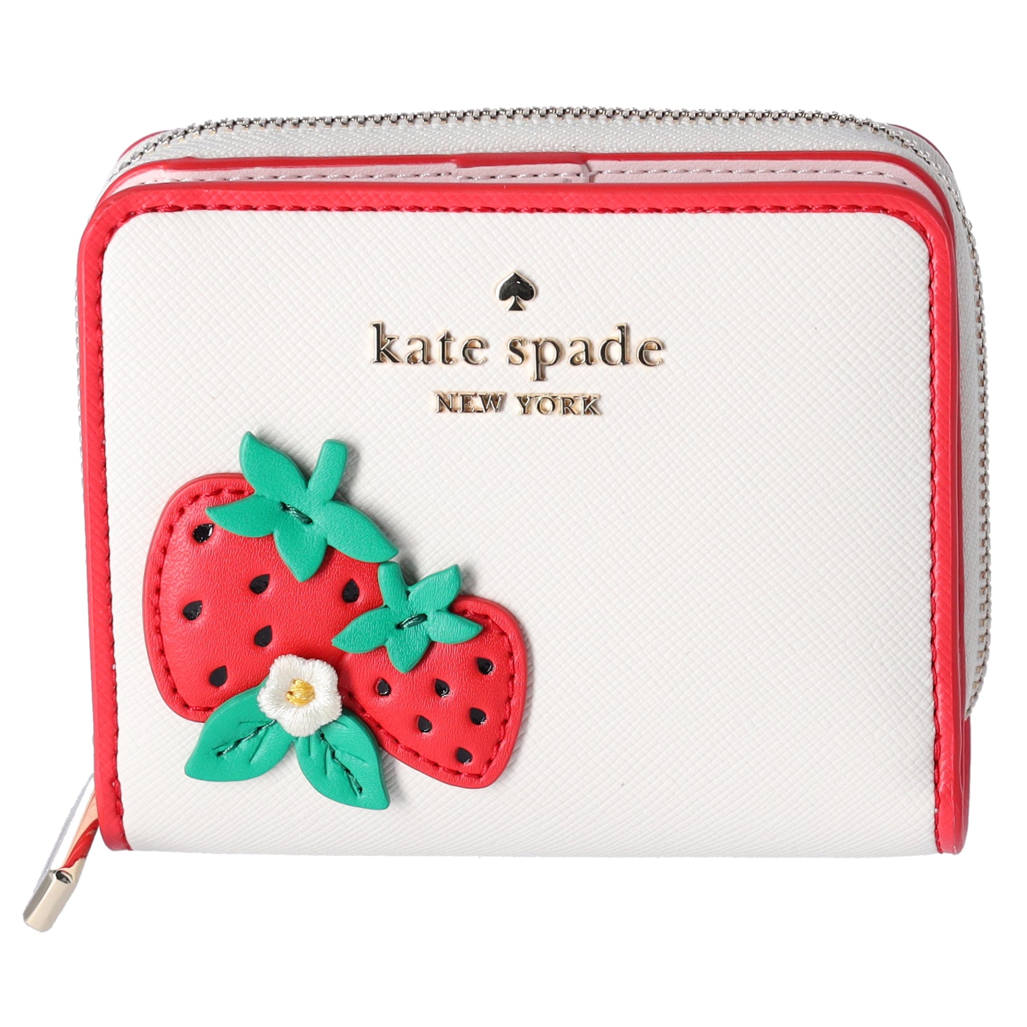 Kate Spade 3D Strawberry Dreams Small Zip Around Bifold Wallet