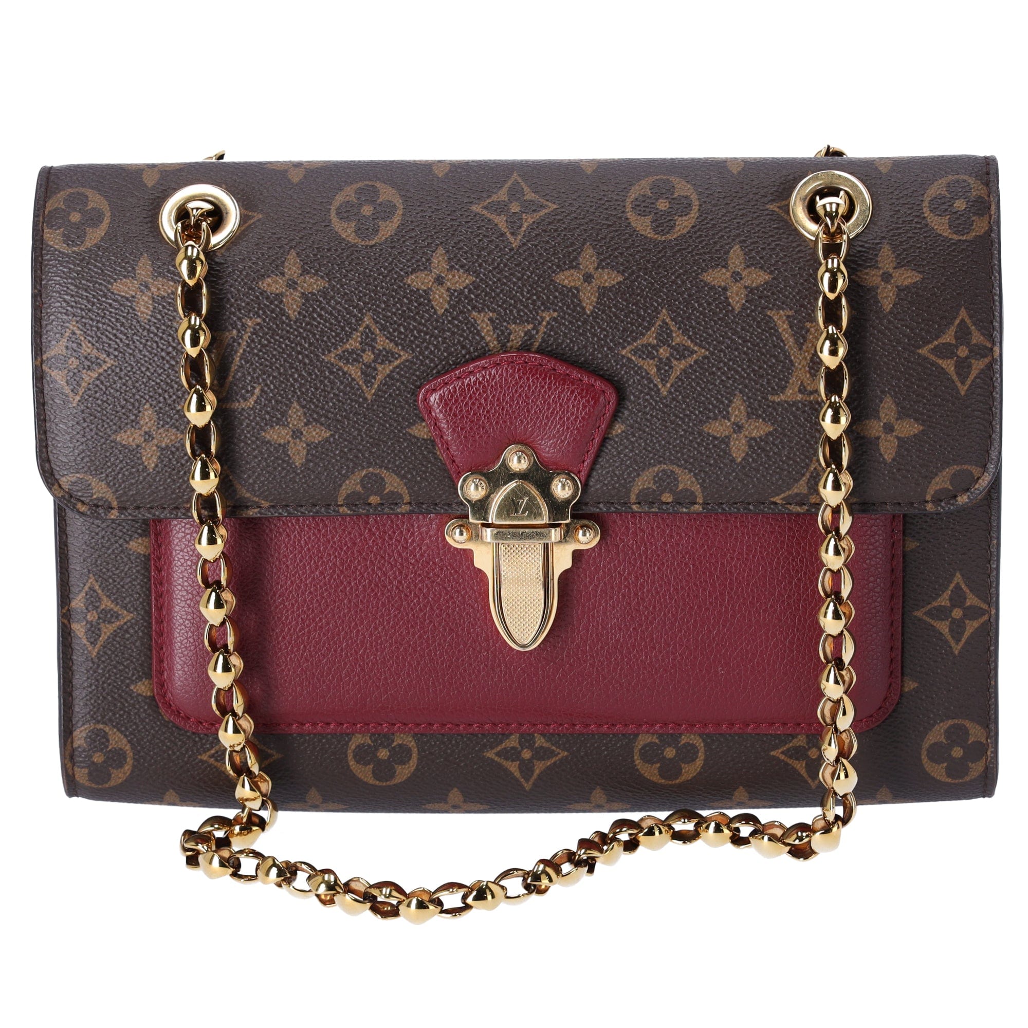 LOUIS VUITTON Louis Vuitton Victoire (Louis Vuitton Victoire Monogram  Canvas Calfskin Cerise www)