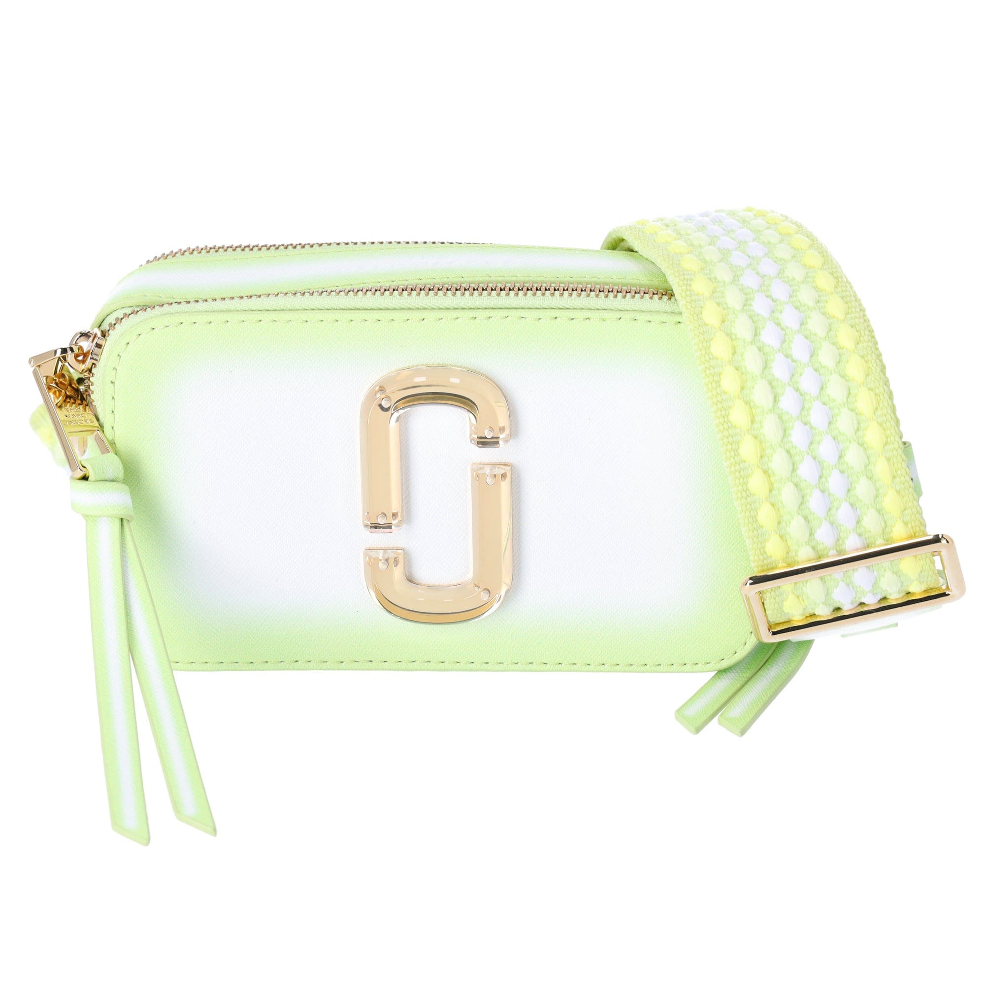 Marc Jacobs Snapshot Fluoro Edge Crossbody Neon Green Woven