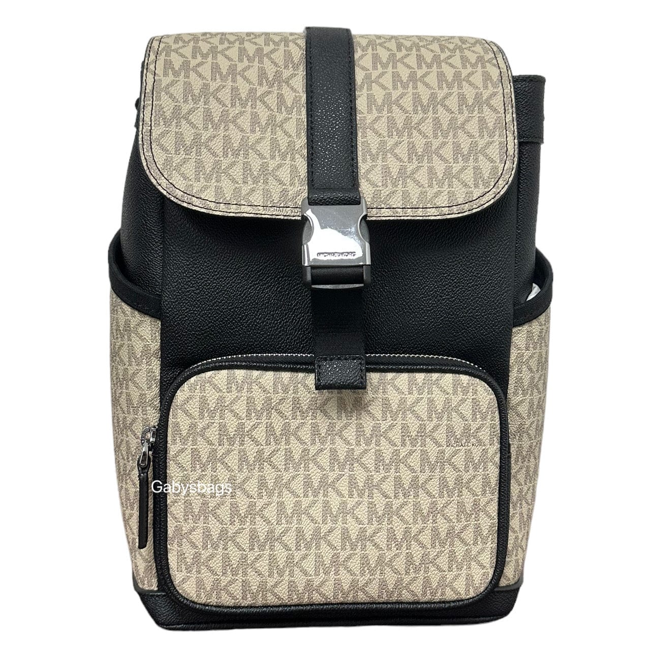 Michael Kors, Bags, New Michael Kors Cooper Logo Backpack Black Signature  Pvc Graphic Bookbag Bag