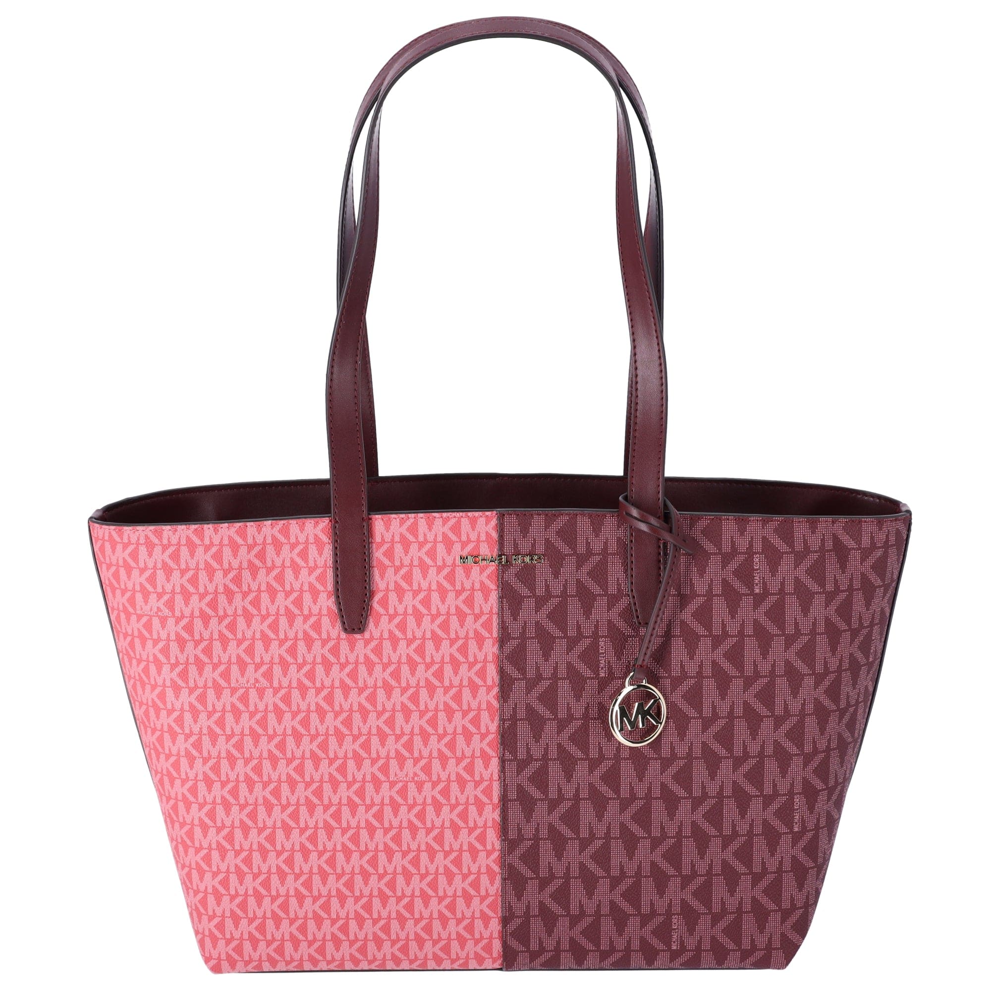 Michael Kors Jet Set Travel Medium Zip Top Tote Oxblood