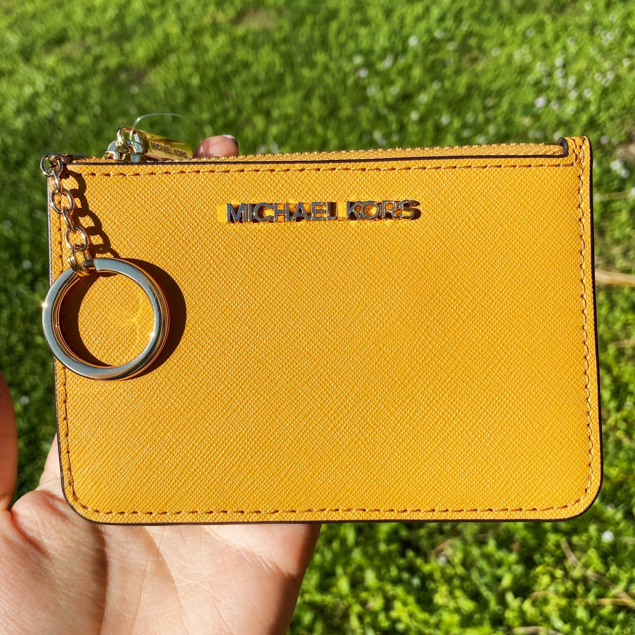 Michael Kors Bags | Jet Set Travel SM TZ Coinpouch W ID Leather | Color: Gold/Yellow | Size: Small | Best9boutique's Closet