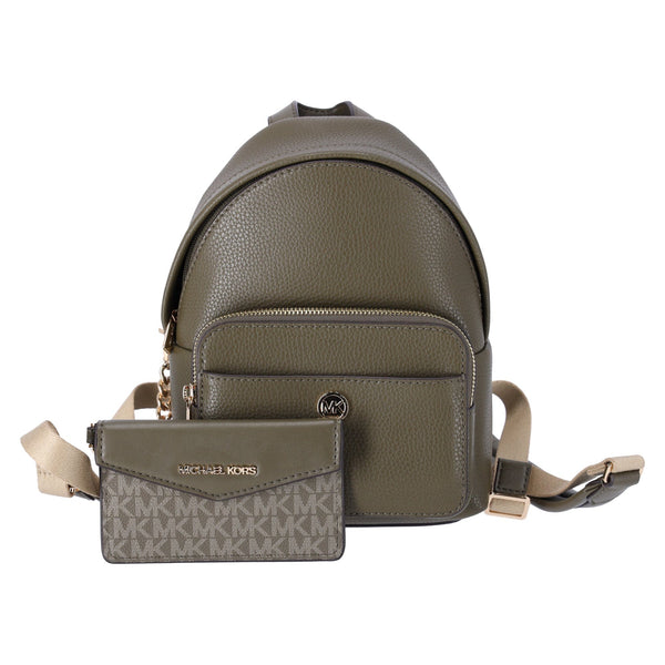 Leather backpack Michael Kors Green in Leather - 33146762