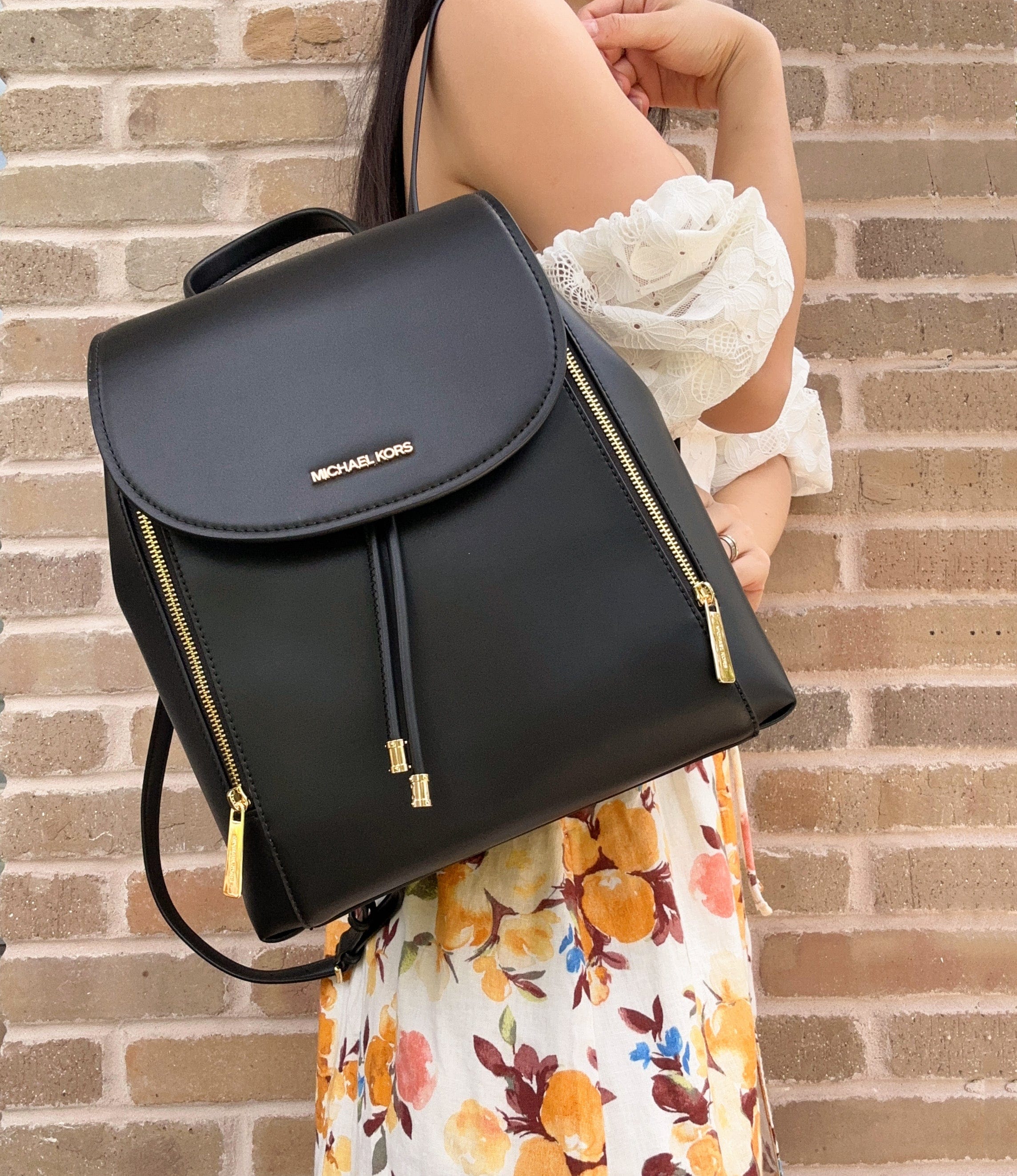 Michael Kors Jaycee Extra Small Convertible Backpack Bag + Wallet Set MK  Brown 196163297545