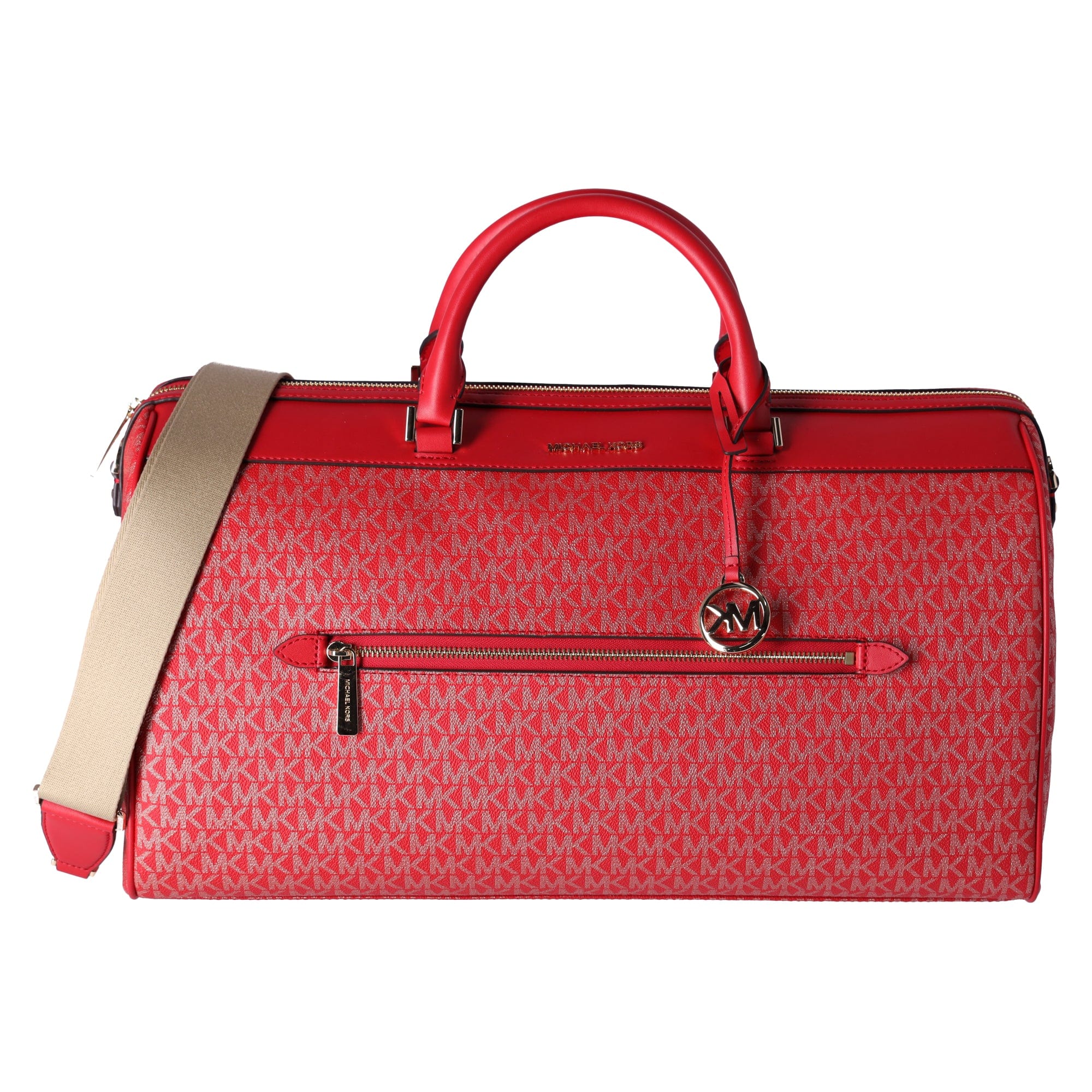 Michael kors signature shop w webbing duffle