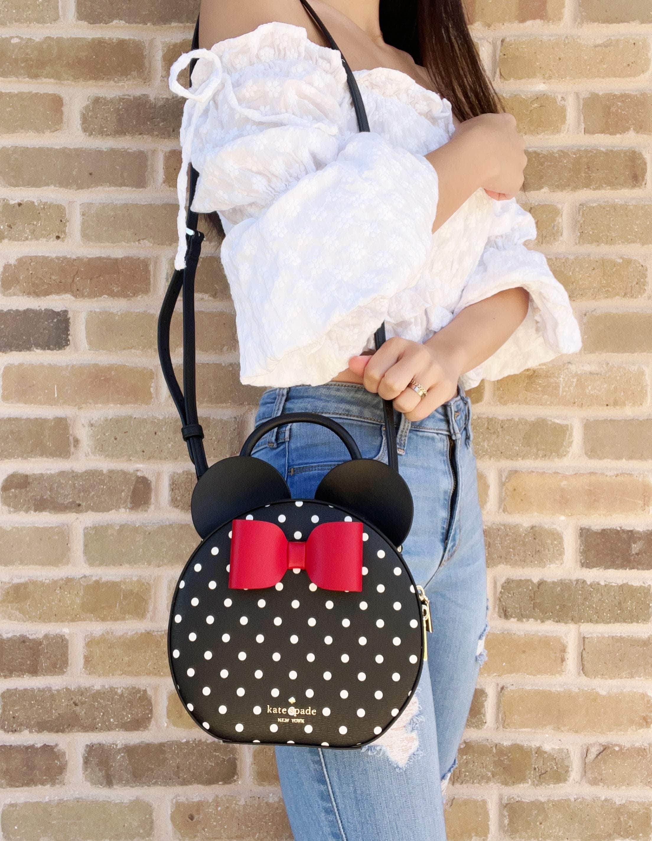 Disney x Kate Spade Minnie Mouse Round Crossbody Bag Black Multi 