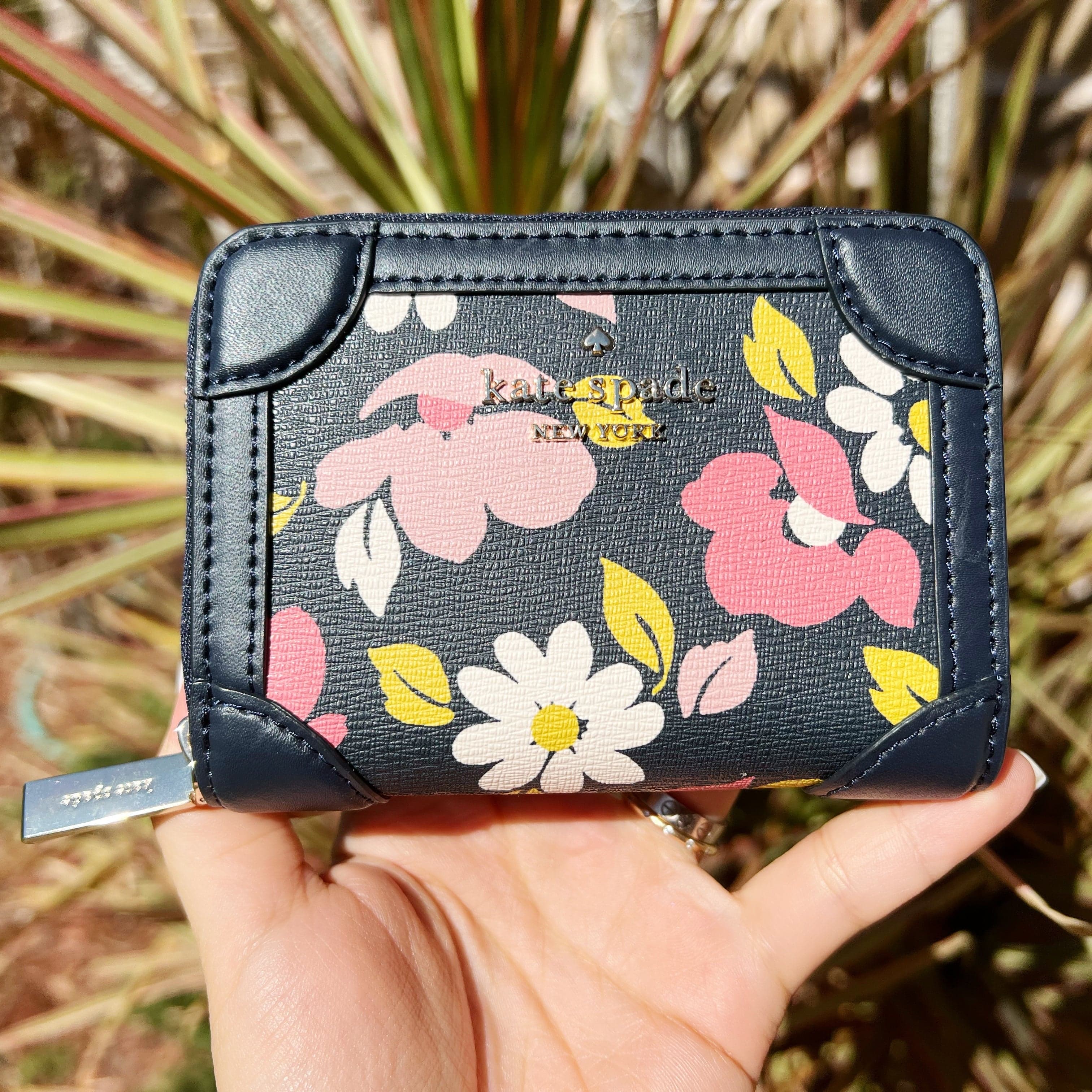 Kate Spade Road Trip Floral Printed Traveler Small Zip Card Case Walle –  Gaby's Bags
