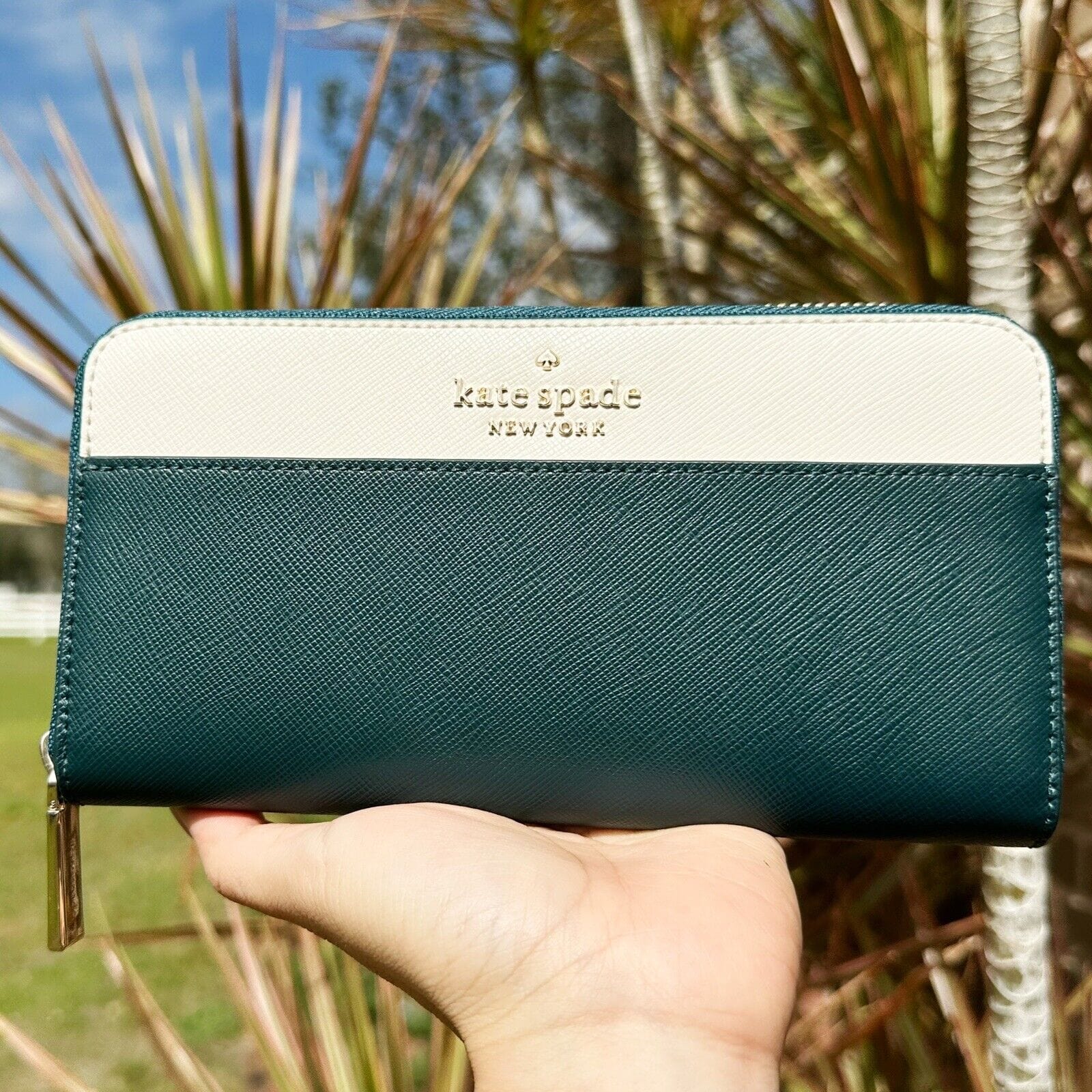 Kate Spade Staci Large Continental Wallet in Peacock Sapphire Multi