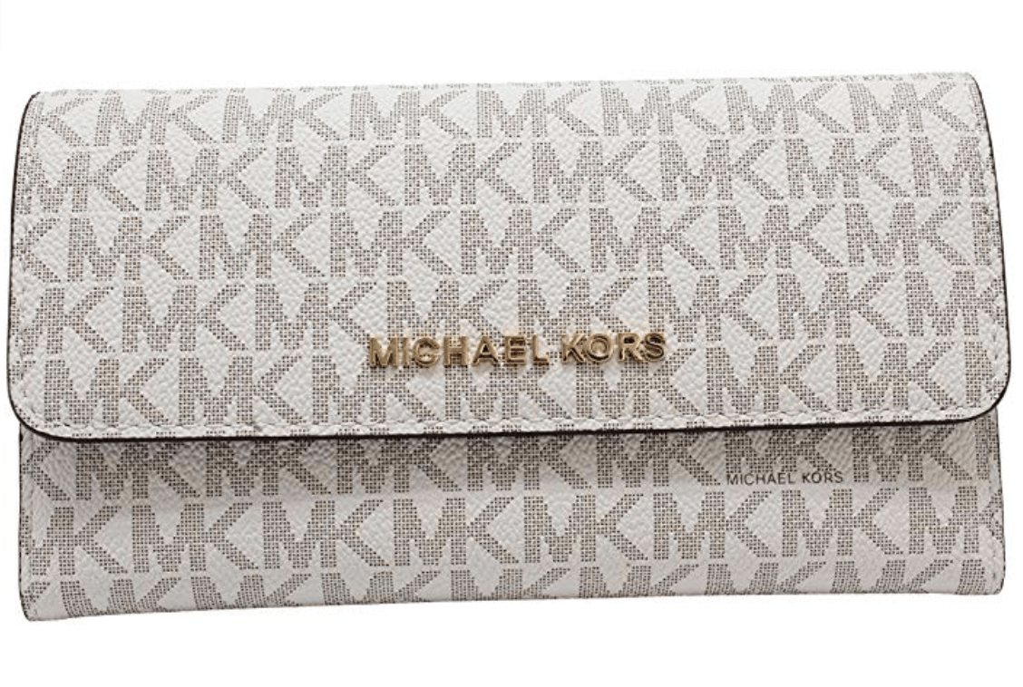 Michael Kors Bags | Michael Kors Large Trifold Wallet | Color: Brown/White | Size: Os | Soulmatrix's Closet